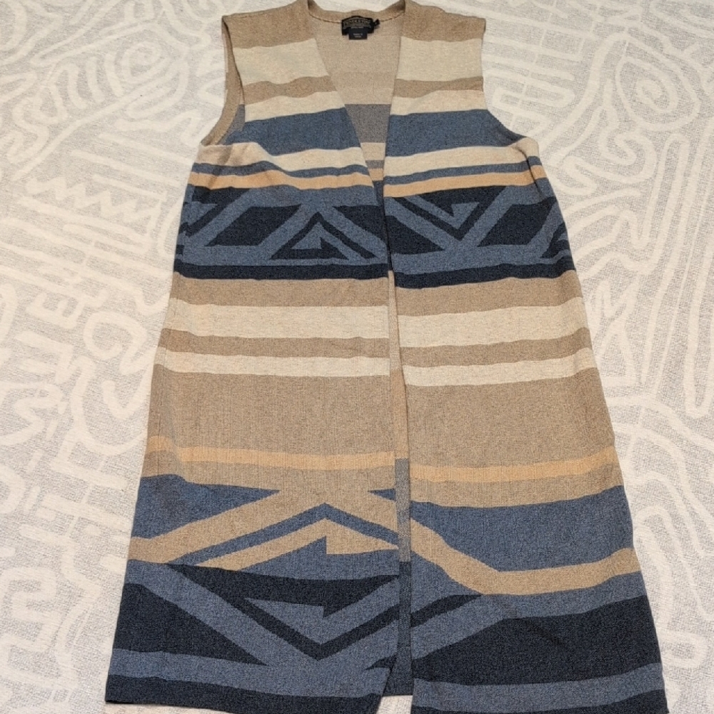Pendleton Beige and Tan Knit Vest